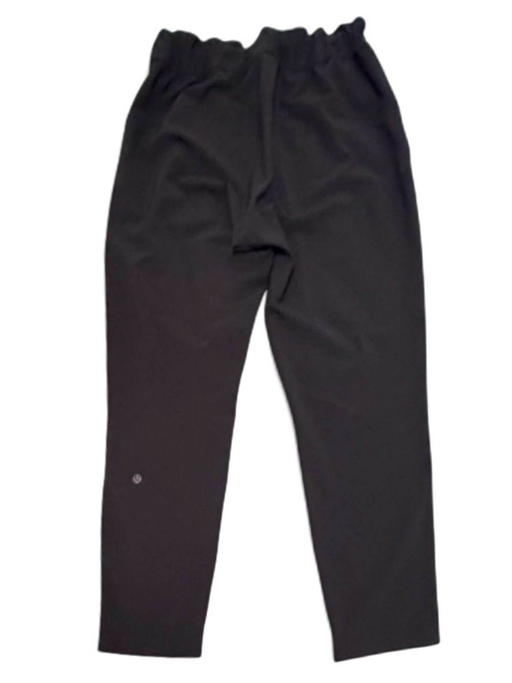 Lululemon On The Fly Pants Size 10 Black Cropped Drawstring Travel Athleisure - Picture 3 of 10